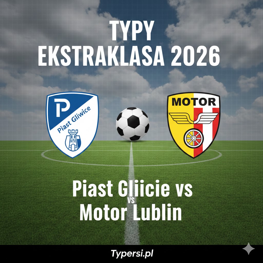 Typy Bukmacherów Ekstraklasa 2026 : Piast Gliwice vs Motor Lublin - 22 kolejka