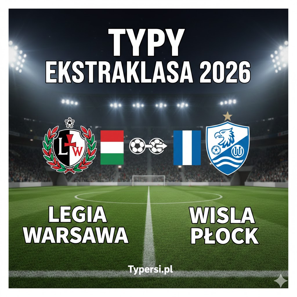 Typy Bukmacherów Ekstraklasa 2026 : Legia Warszawa vs Wisła Płock - 22 kolejka