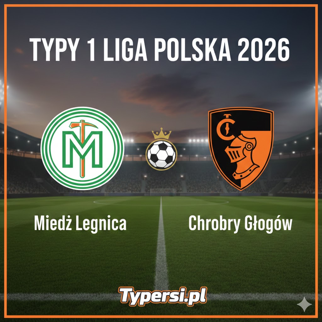 Typy 1 liga polska 2026 : Miedź Legnica vs Chrobry Głogów - 22 kolejka