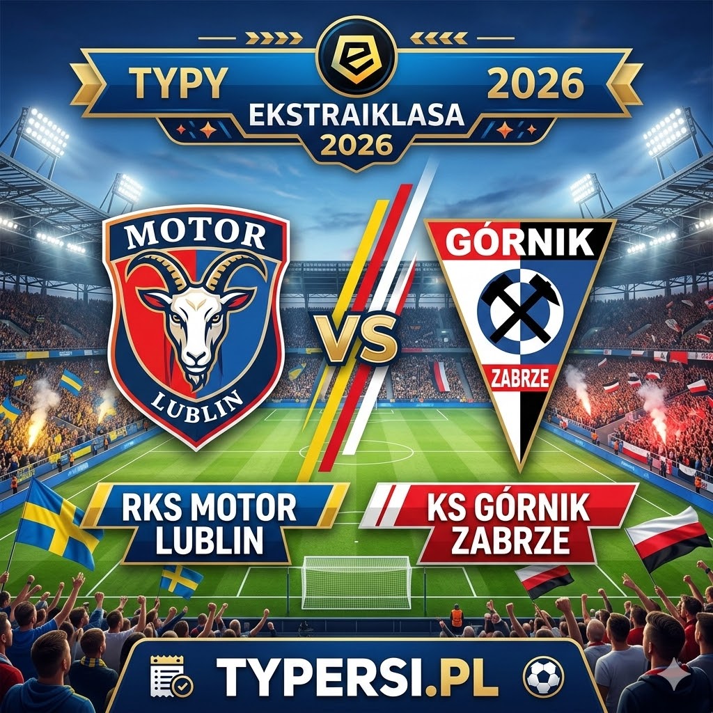 Typy Bukmacherów Ekstraklasa 2026: Motor Lublin vs Górnik Zabrze - 24 kolejki