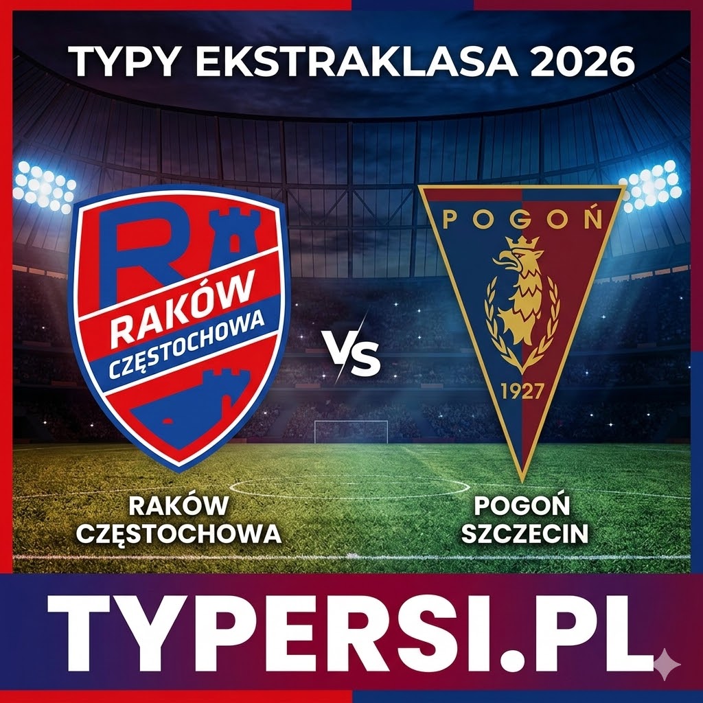 Typy Bukmacherów Ekstraklasa 2026: Raków Częstochowa vs Pogoń Szczecin - 24 kolejki