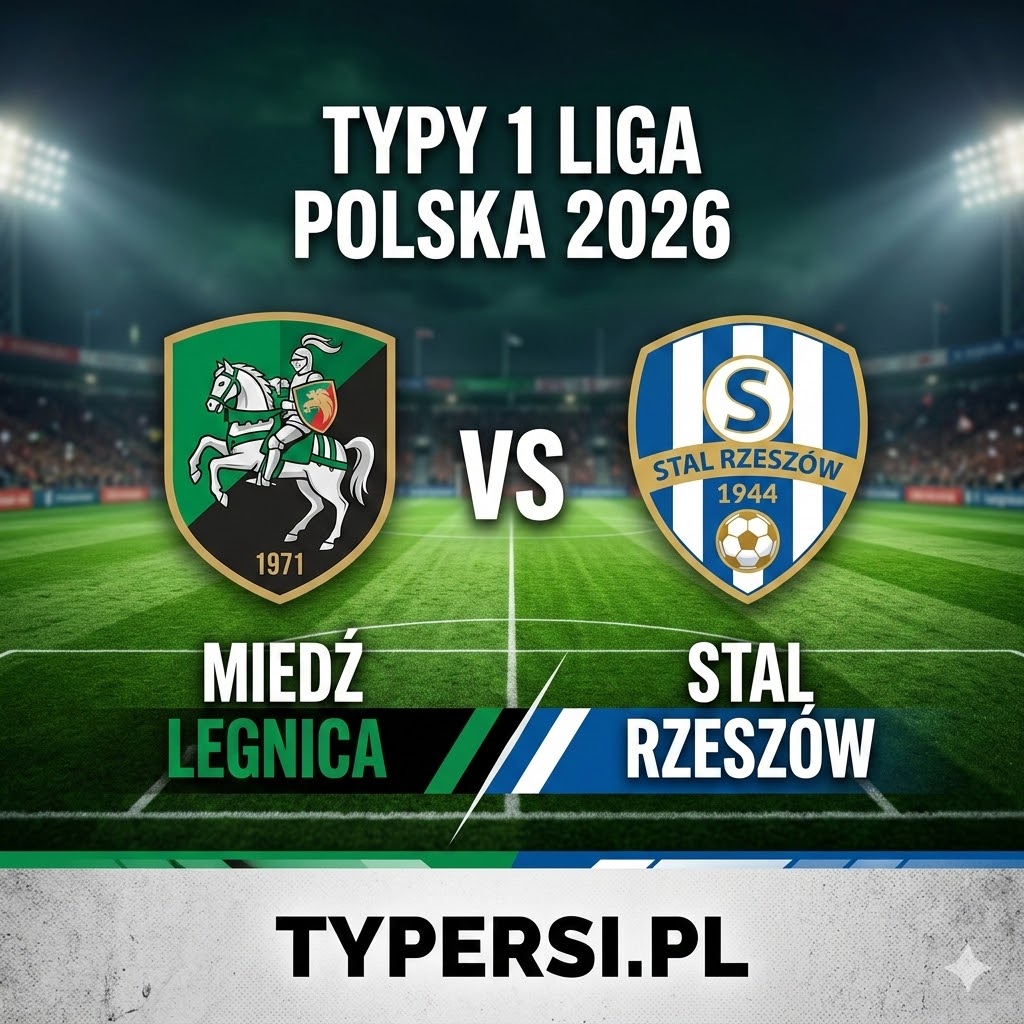 Typy Bukmacherów 1 Liga Polska 2026: Miedź Legnica vs Stal Rzeszów - 24 kolejki