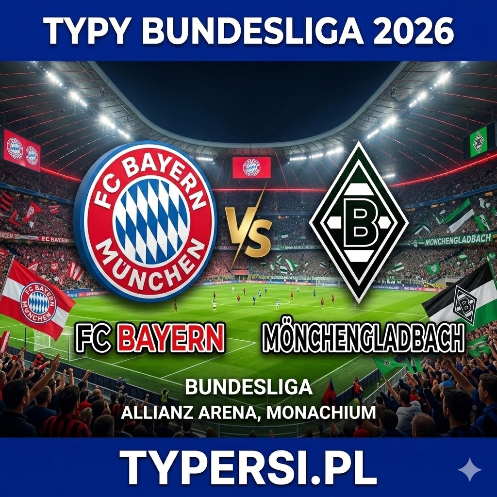 Typy Bukmacherów Bundesliga 2026: Bayern Monachium vs Borussia Moenchengladbach - 25 kolejki