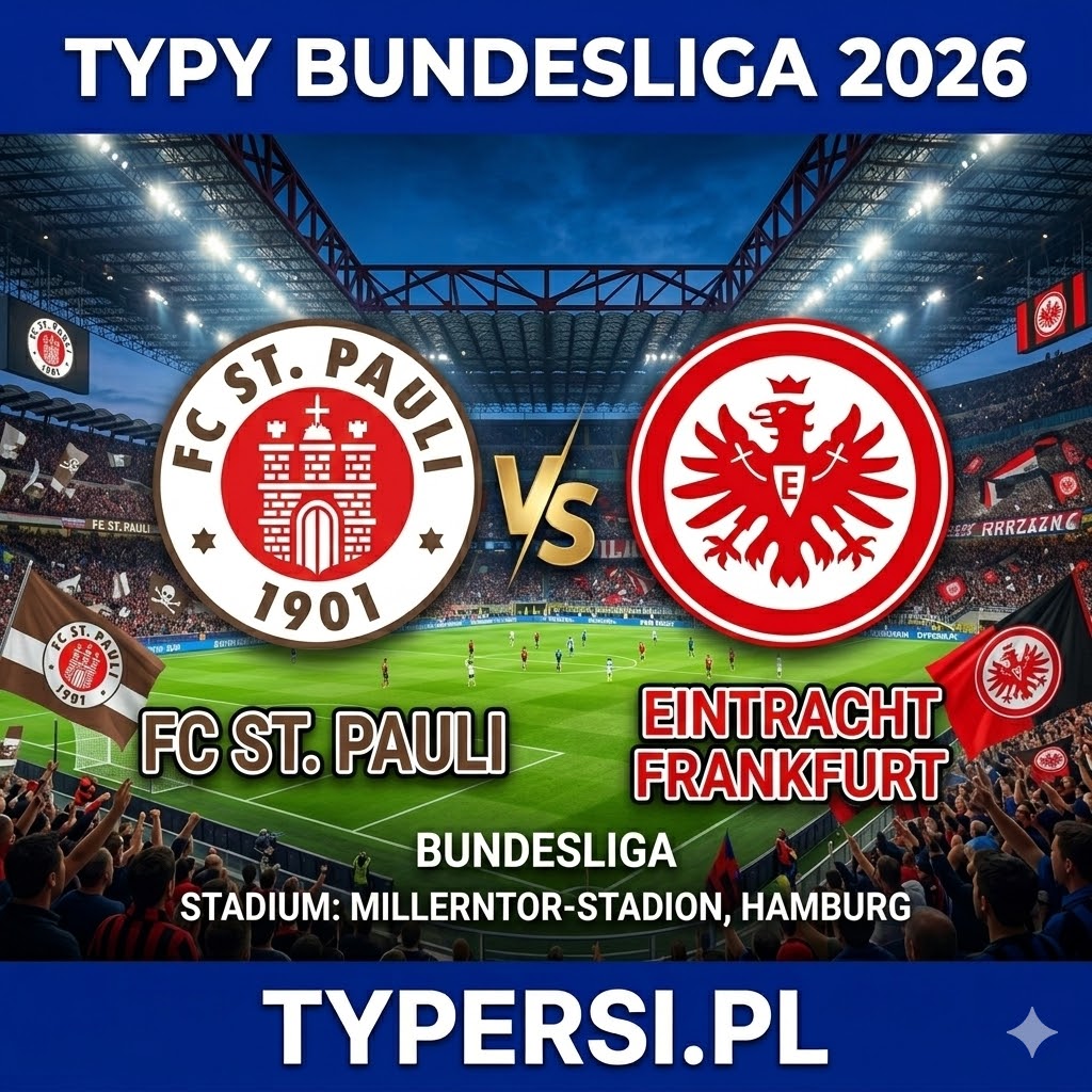 Typy Bukmacherów Bundesliga 2026: St. Pauli vs Eintracht Frankfurt - 25 kolejka
