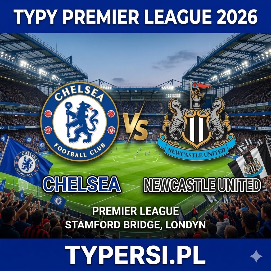 Typy Bukmacherów Premier League 2026 : Chelsea vs Newcastle United - 30 kolejka