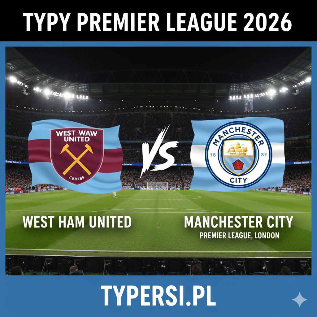 Typy Bukmacherów Premier League 2026 : West Ham United vs Manchester City - 30 kolejka