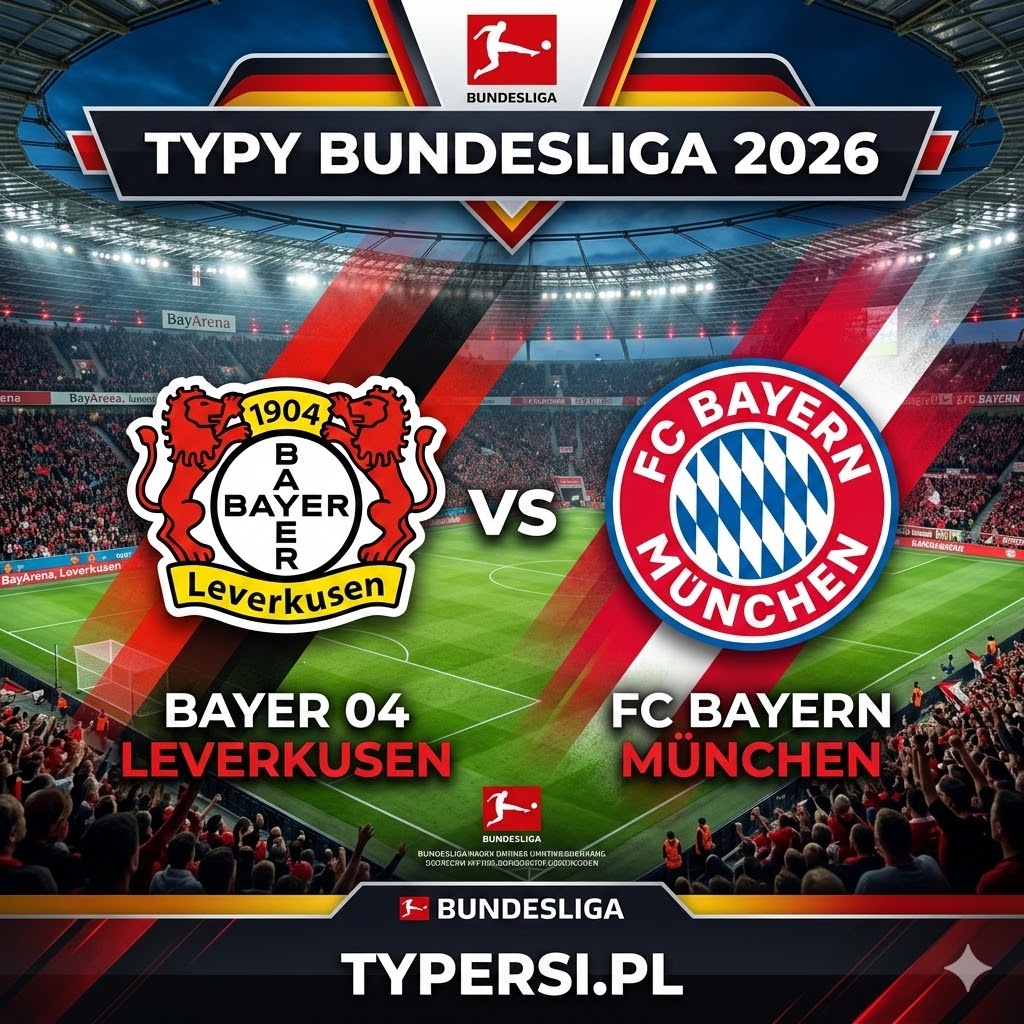 Typowanie Bundesliga 2026 : Bayer Leverkusen vs Bayern Monachium - 26 kolejka