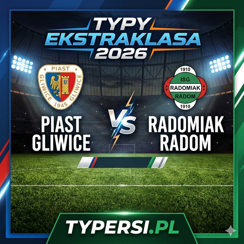 Typy Bukmacherów Ekstraklasa 2026 : Piast Gliwice vs Radomiak Radom - 26 kolejka