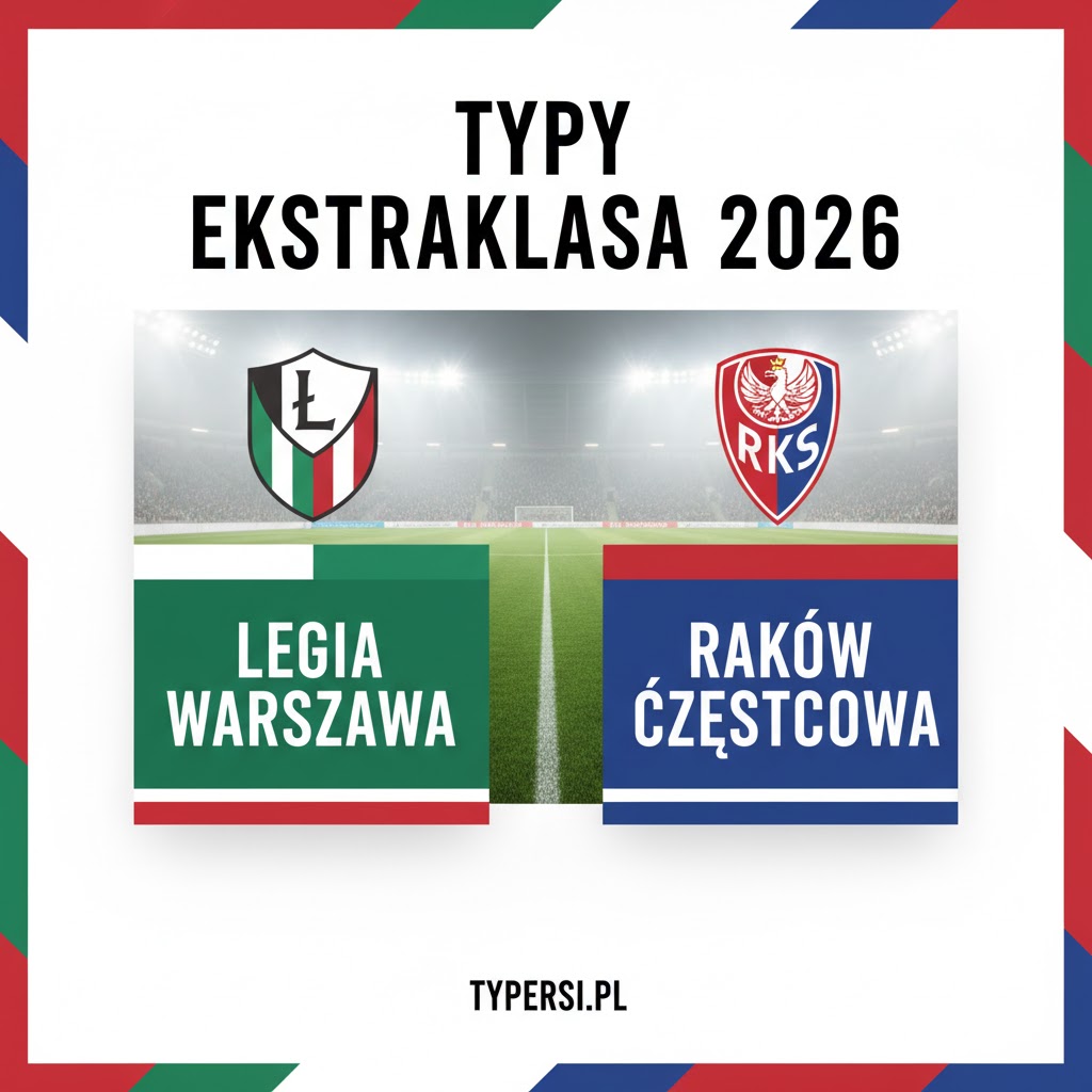 Typy Bukmacherów Ekstraklasa 2026 : Legia Warszawa vs Raków Częstochowa - 26 kolejka