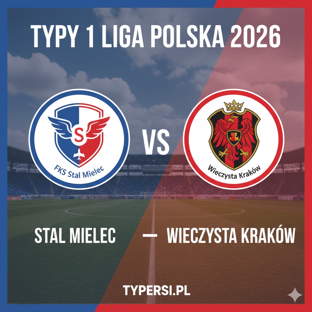Typy Bukmacherów 1 liga polska 2026 : Stal Mielec vs Wieczysta Krakow - 26 kolejka
