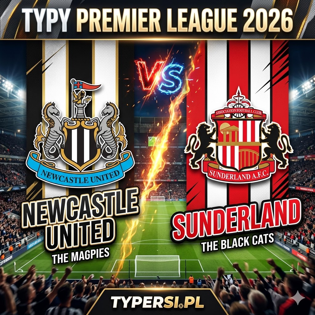 Typy Bukmacherów Premier League 2026 : Newcastle United vs Sunderland - 31 kolejka