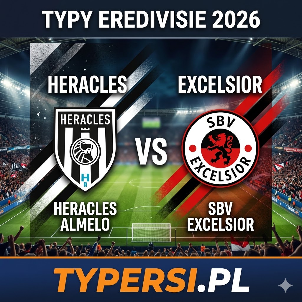 Typy na Dziś : Heracles vs Excelsior - 28 kolejka Eredivisie 2026