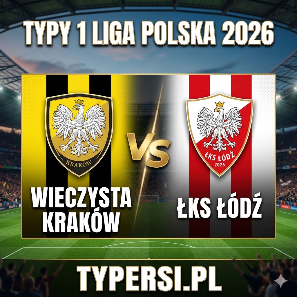Typy Bukmacherów 1 liga polska 2026 : Wieczysta Krakow vs ŁKS Łódź - 27 kolejka