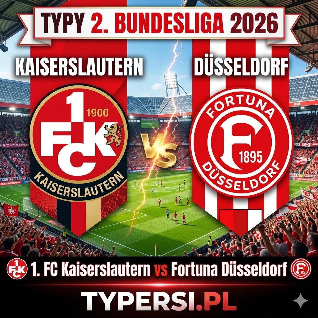 Typy Bukmacherów 2. Bundesliga 2026 : Kaiserslautern vs Fortuna Duesseldorf - 28 kolejka