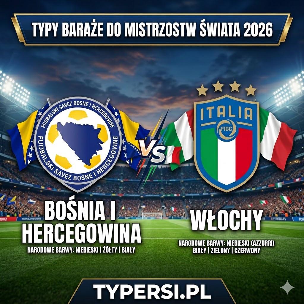 Typy Bukmacherów Bośnia i Hercegowina vs Włochy - Baraże do mistrzostw świata 2026