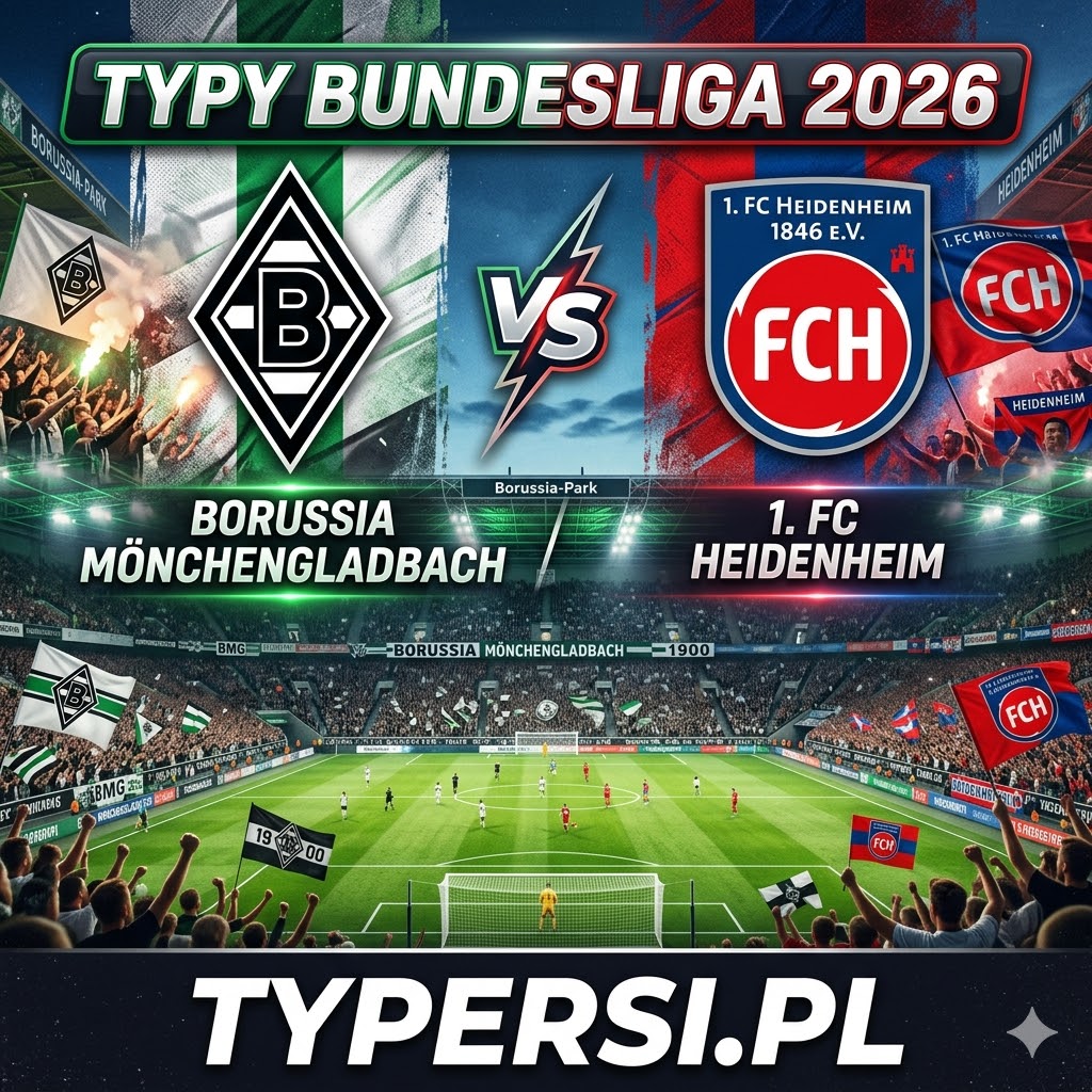 Typy Bukmacherów Bundesliga 2026 : Borussia Moenchengladbach vs FC Heidenheim - 28 kolejka