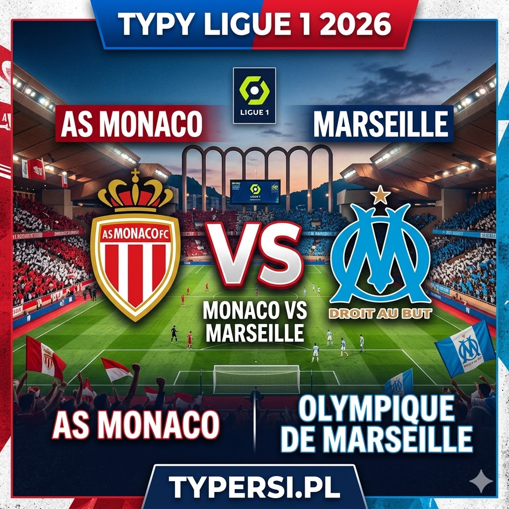 Typy Bukmacherów Ligue 1 2026 : Monaco vs Marseille - 28 kolejka