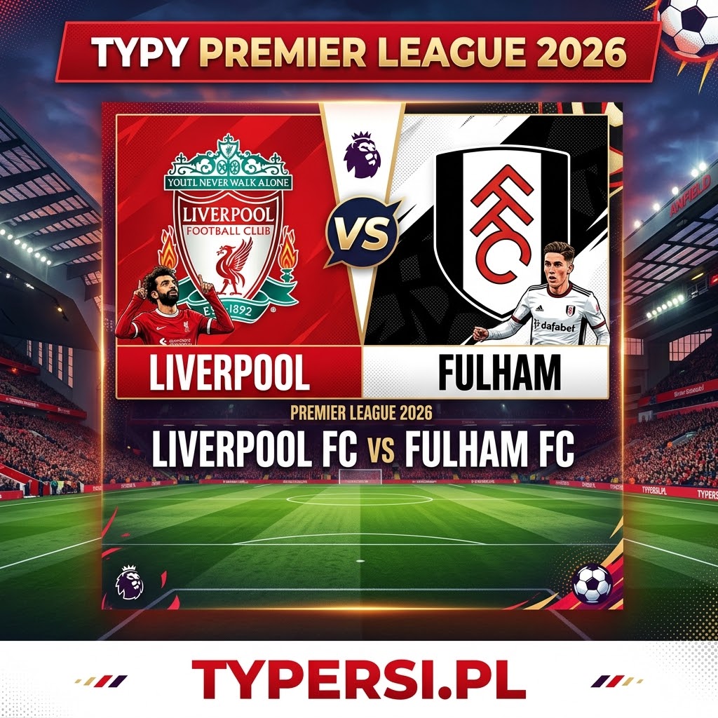Typy Bukmacherów Premier League 2026 : Liverpool vs Fulham - 32 kolejka
