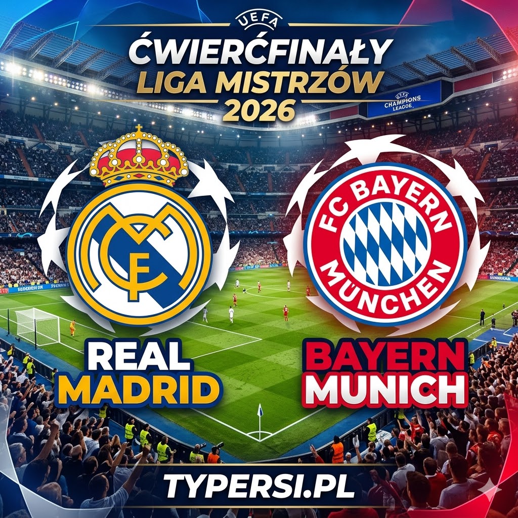 Typy Bukmacherów Liga Mistrzów 2026 : Real Madrid vs Bayern Monachium - Ćwierćwinały