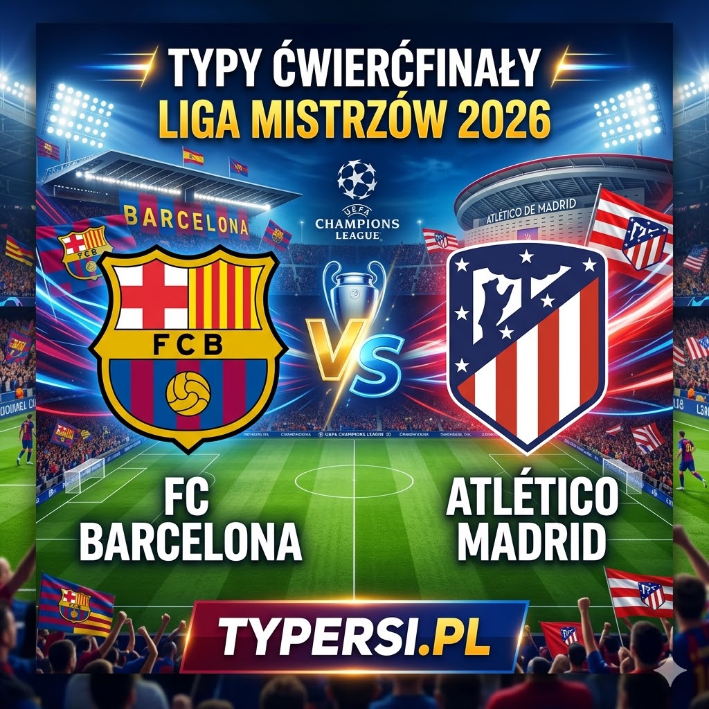 Typy Bukmacherów Liga Mistrzów 2026 : Barcelona vs Atletico Madrid - Ćwierćwinały