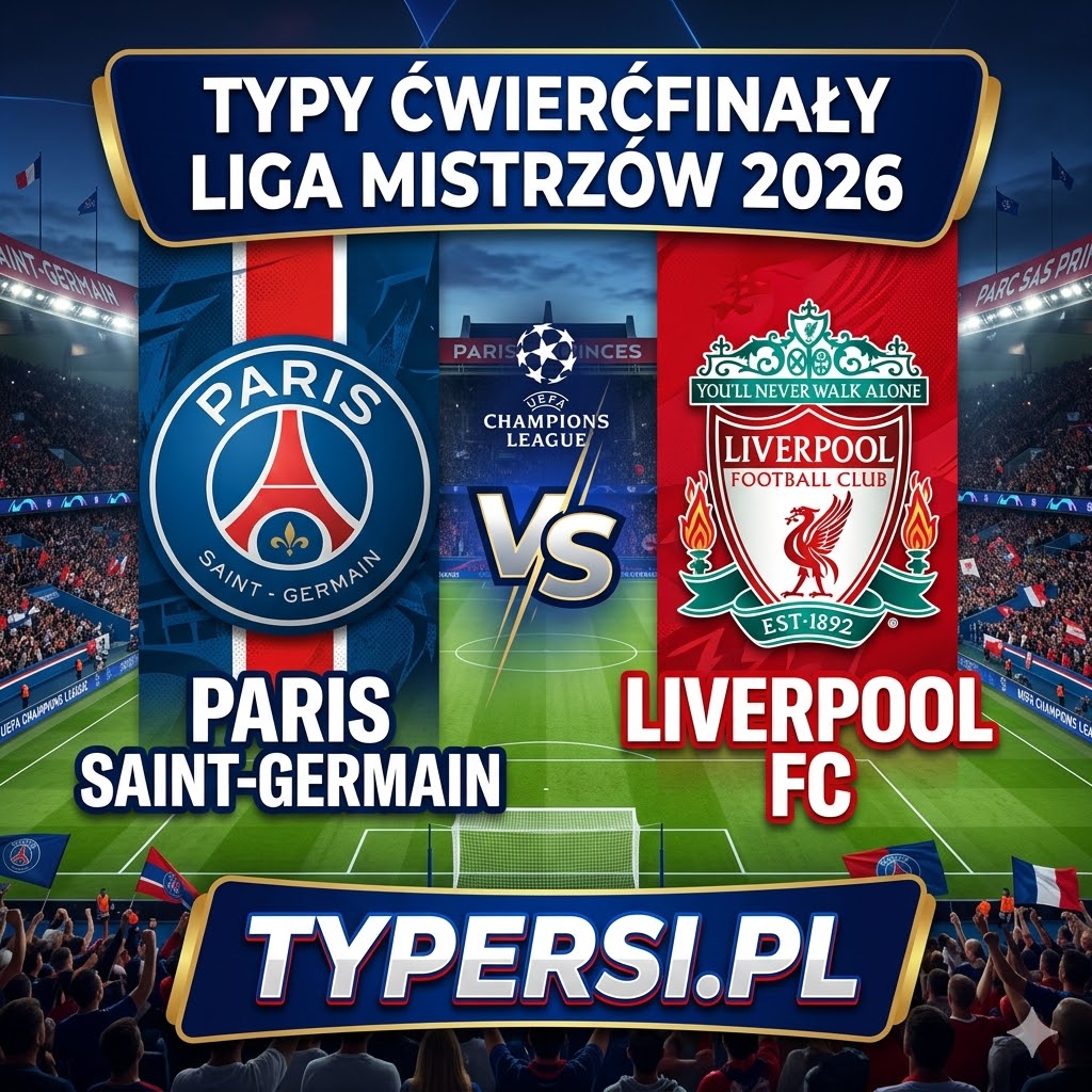 Typy Bukmacherów Liga Mistrzów 2026 : Paris Saint-Germain vs Liverpool - Ćwierćwinały