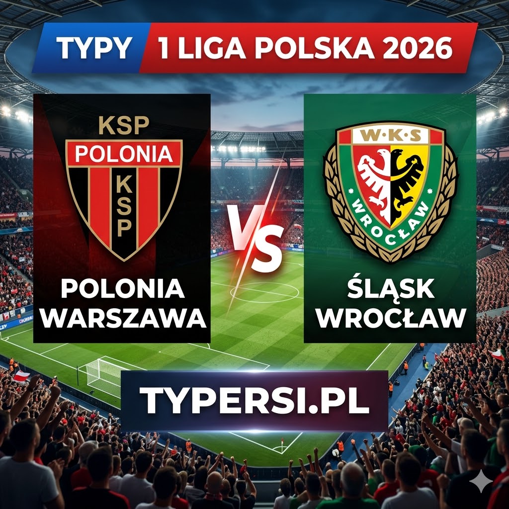 Typy Bukmacherów 1 liga polska 2026 : Polonia Warszawa vs Śląsk Wrocław - 28 kolejka