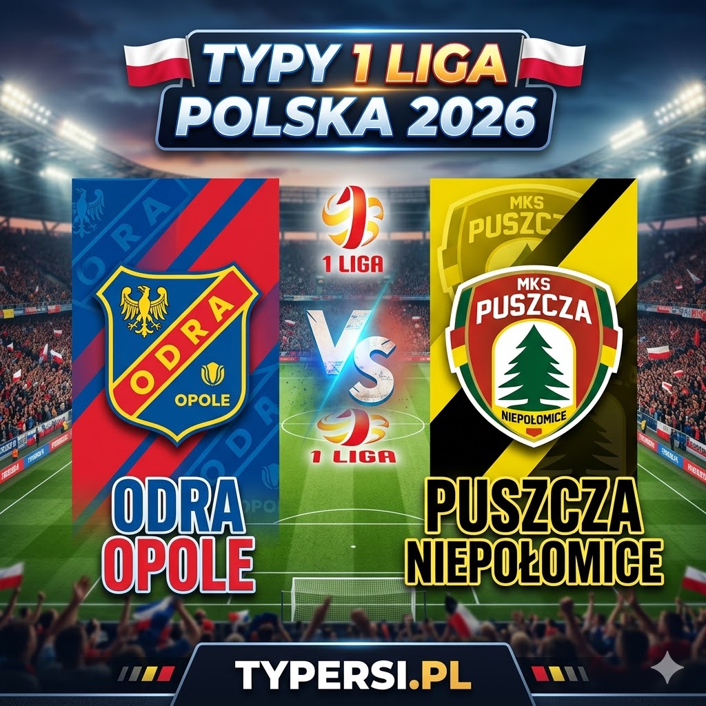 Typy Bukmacherów 1 liga polska 2026 : Odra Opole vs Puszcza Niepołomice - 28 kolejka