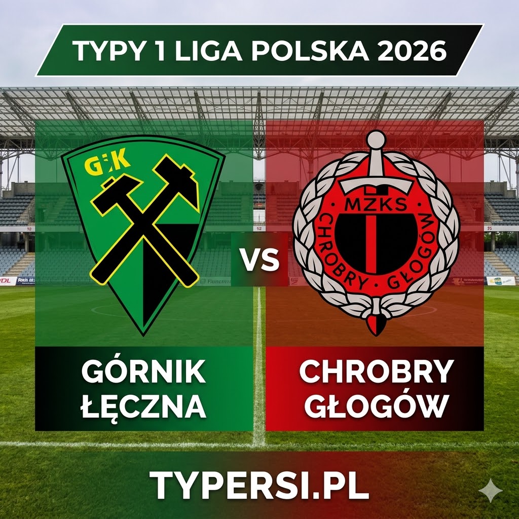 Typy Bukmacherów 1 liga polska 2026 : Górnik Łęczna vs Chrobry Głogów - 28 kolejka