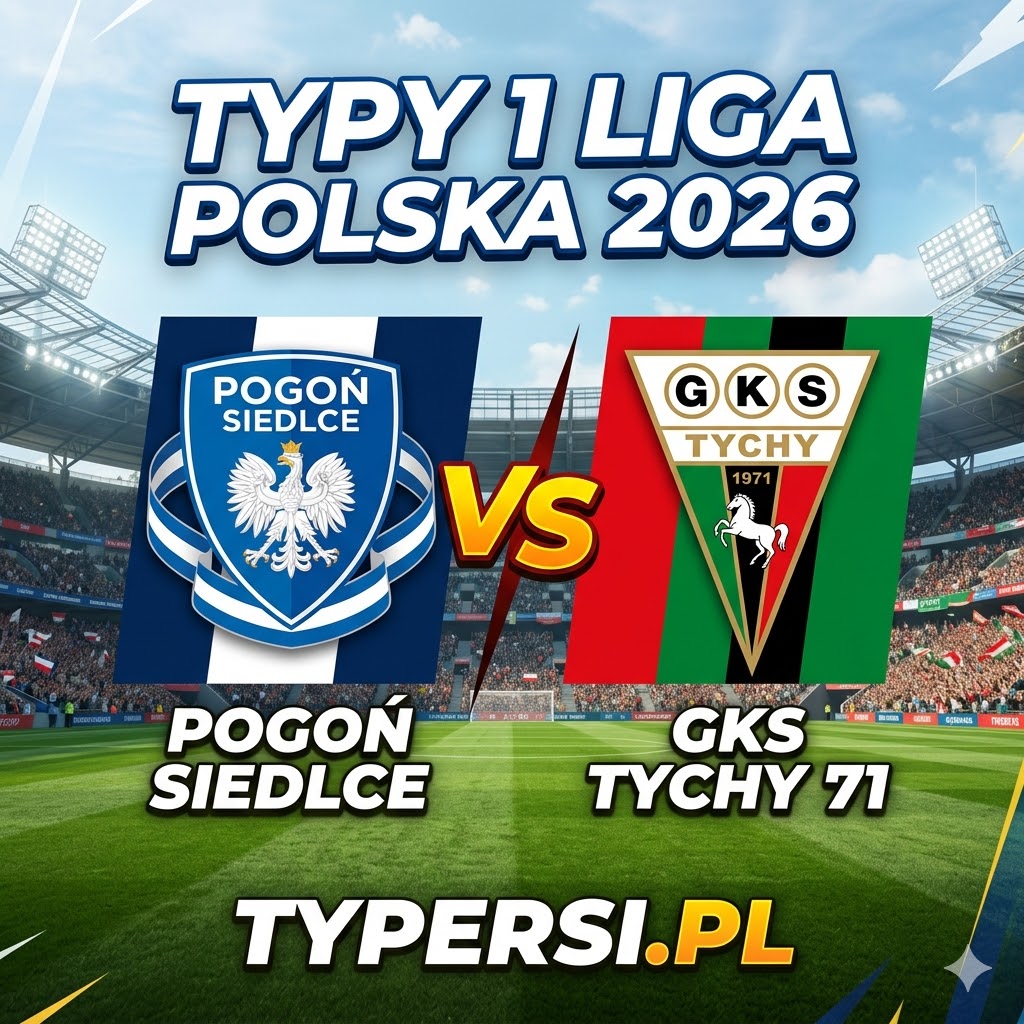 Typy Bukmacherów 1 liga polska 2026 : Pogoń Siedlce vs GKS Tychy 71 - 28 kolejka