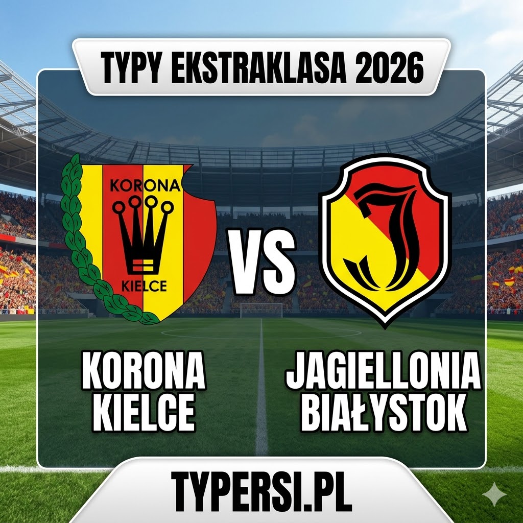 Typy Bukmacherów Ekstraklasa 2026 : Korona Kielce vs Jagiellonia Białystok - 28 kolejka