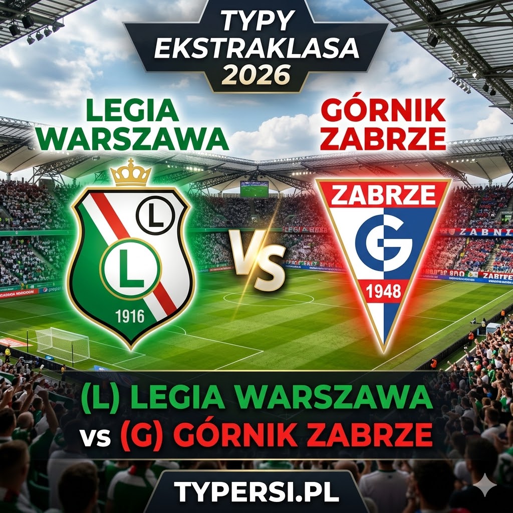Typy Bukmacherów Ekstraklasa 2026 : Legia Warszawa vs Górnik Zabrze - 28 kolejka
