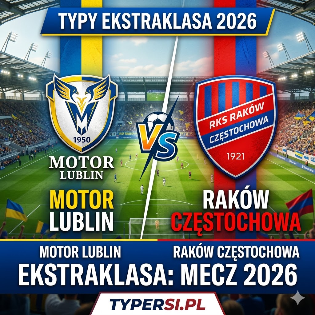 Typy Bukmacherów Ekstraklasa 2026 : Motor Lublin vs Raków Częstochowa - 28 kolejka