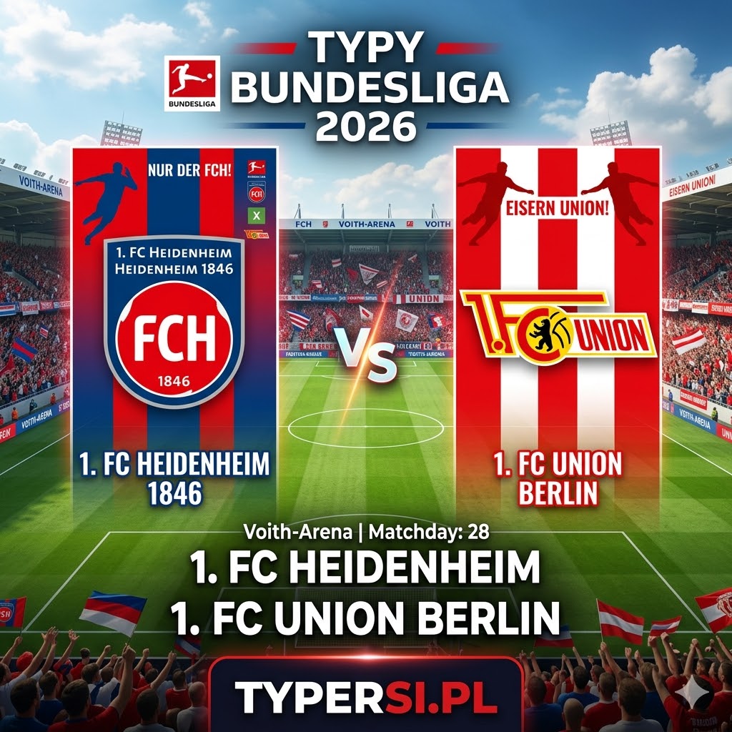 Typy Bukmacherów Bundesliga 2026 : FC Heidenheim vs Union Berlin - 29 kolejka