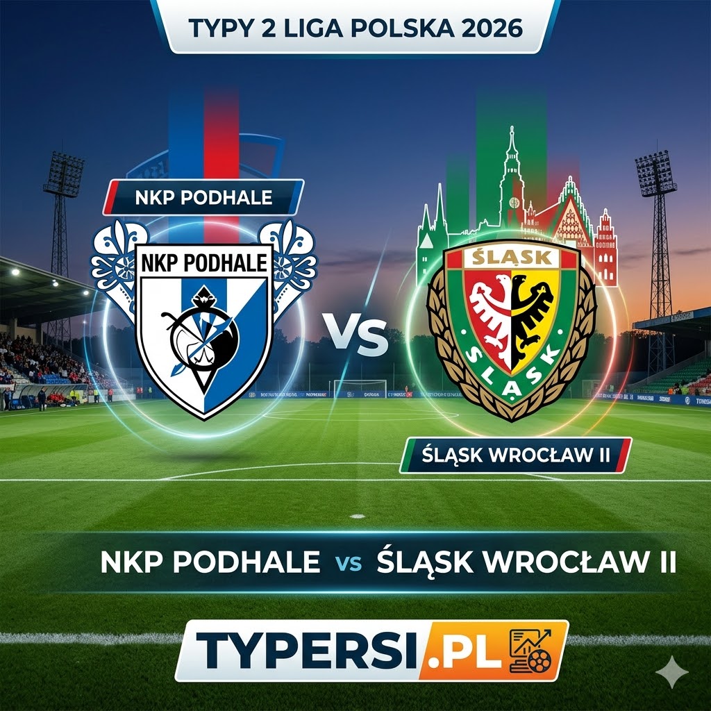 Typy Bukmacherów 2 liga polska 2026 : NKP Podhale vs Śląsk Wrocław ll - 27 kolejka
