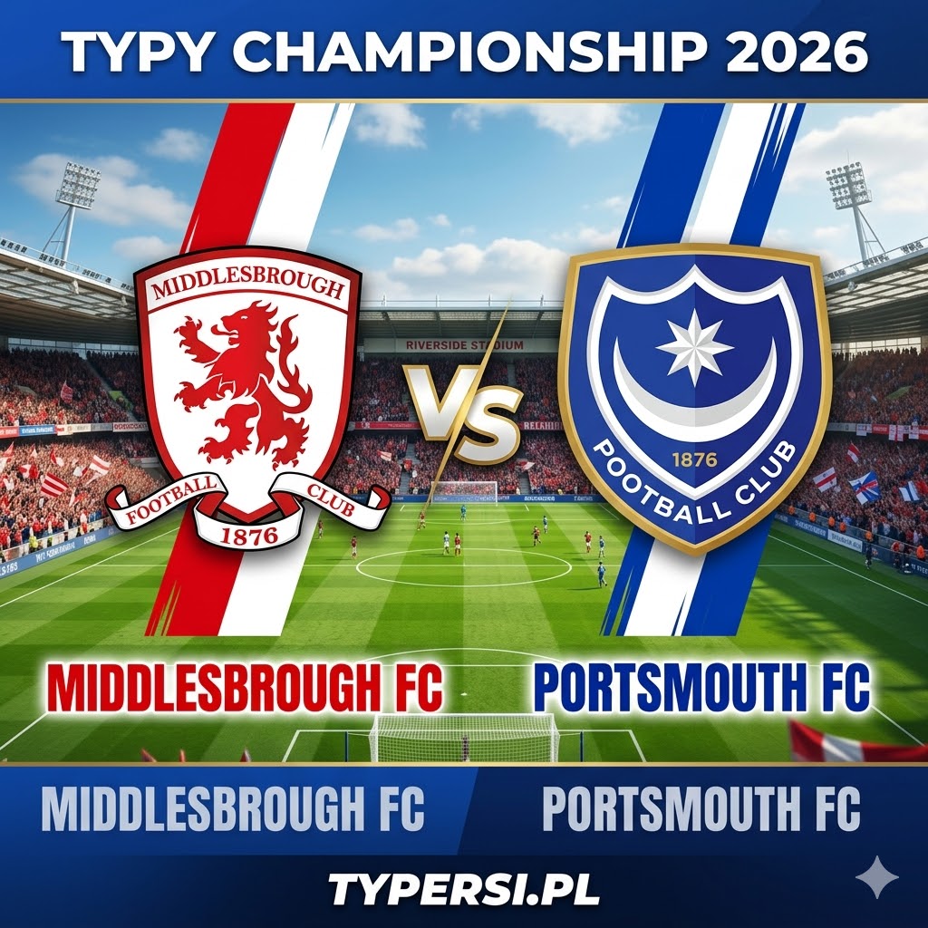 Typy Bukmacherów Championship 2026 : Middlesbrough vs Portsmouth - 42 kolejka