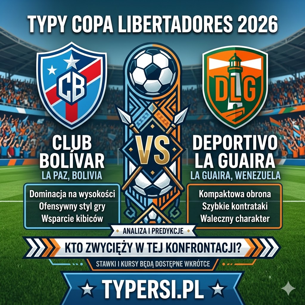 Typy Bukmacherów Copa Libertadores 2026 : Bolivar La Paz vs Dep. La Guaira - 2 kolejka fazy grupowej