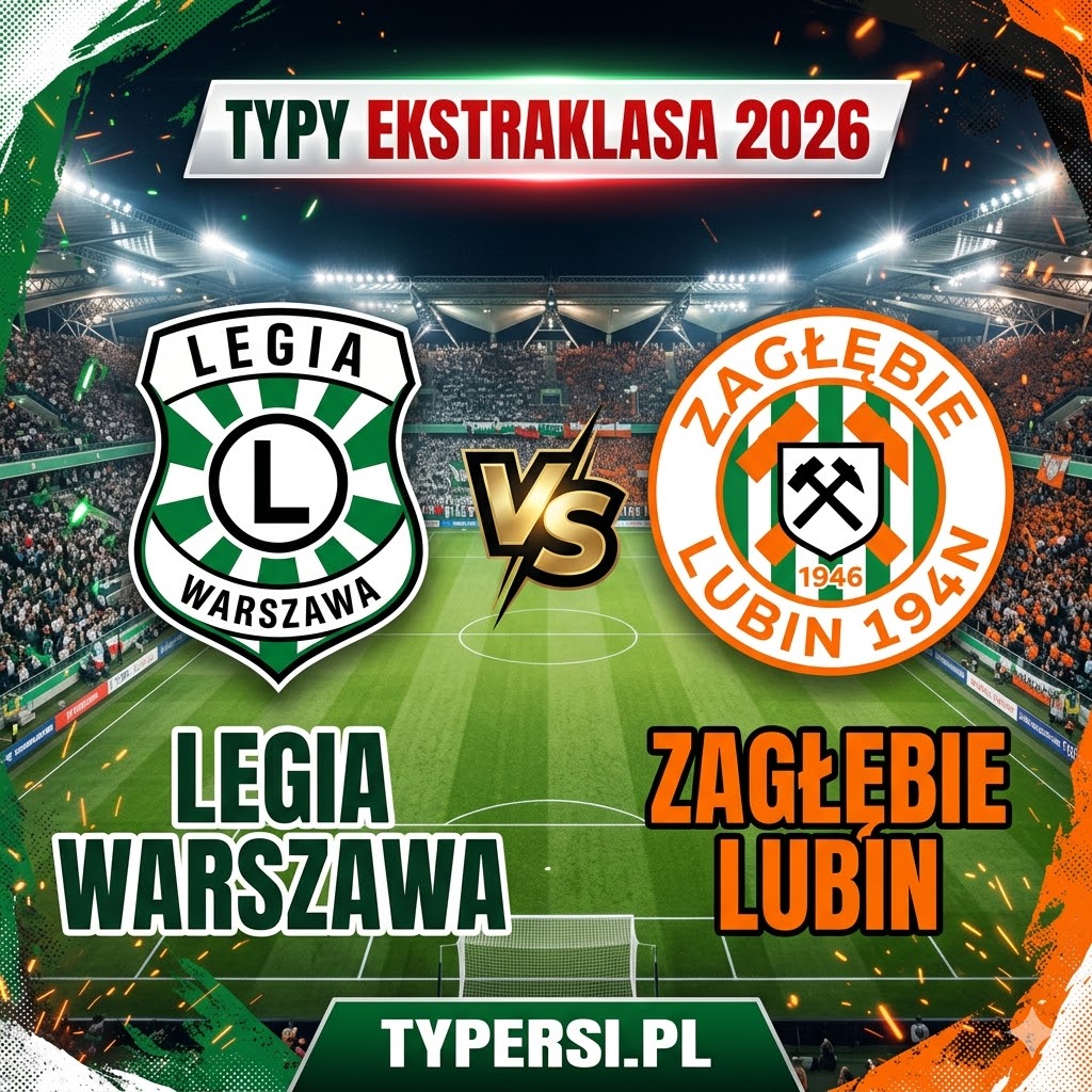 Typy Bukmacherów Ekstraklasa 2026 : Legia Warszawa vs Zagłębie Lubin - 29 kolejka