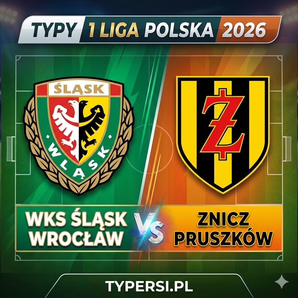 Typy Bukmacherów 1 liga polska 2026 : Śląsk Wrocław vs Znicz Pruszków - 29 kolejka