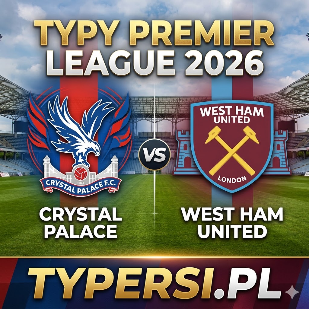 Typy Bukmacherów Premier League 2026 : Crystal Palace vs West Ham United - 33 kolejka