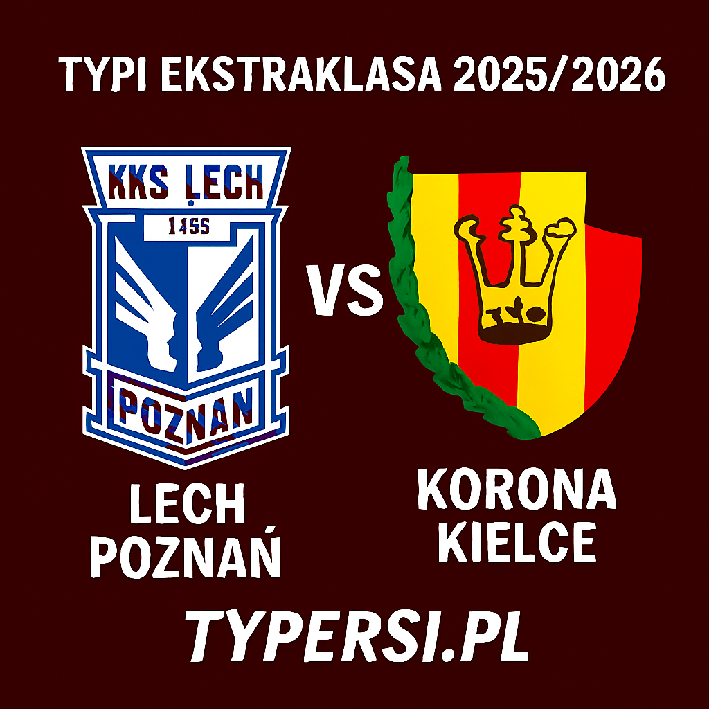 Typy Ekstraklasa 2025/2026: Lech Poznań vs Korona Kielce – 5 kolejka