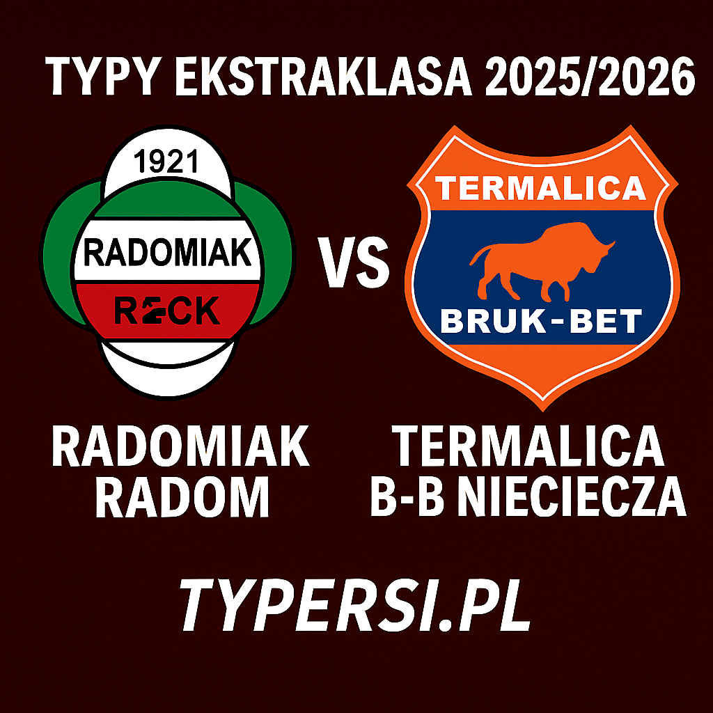 Typy Ekstraklasa 2025/2026: Radomiak Radom vs Termalica B-B Nieciecza – 6 kolejka